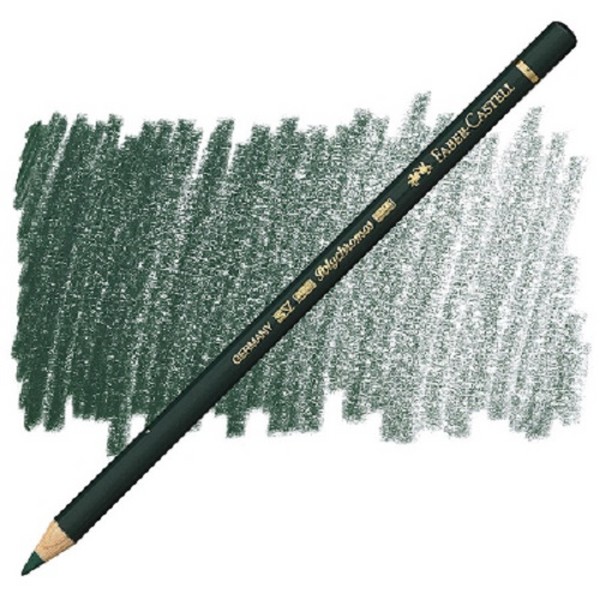 مداد پلی کروموس (پلی کروم) سبز (پاین گرین) کد رنگ 267 (FABER CASTELL POLY CHROMOS PINE GREEN) فابر کاستل