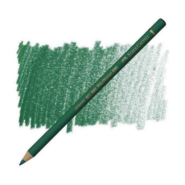 مداد پلی کروموس (پلی کروم) سبز (دارک فتالو گرین) کد رنگ 264 ( FABER-CASTELL POLY CHROMOS DARK PHTHALO GREEN) فابر کاستل