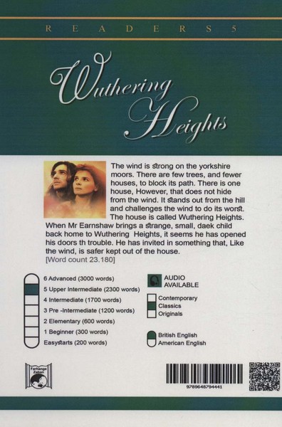 (بلندی های بادگیر (وترینگ هیتس) (فرهنگ زبان،آکسفورد)  WUTHERING HEIGHTS +CD