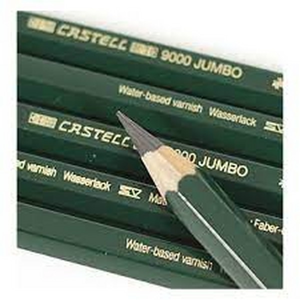 مداد مشکی طراحی جامبو  B6  مدل کاستل 9000  (Faber castell 9000) فابر کاستل