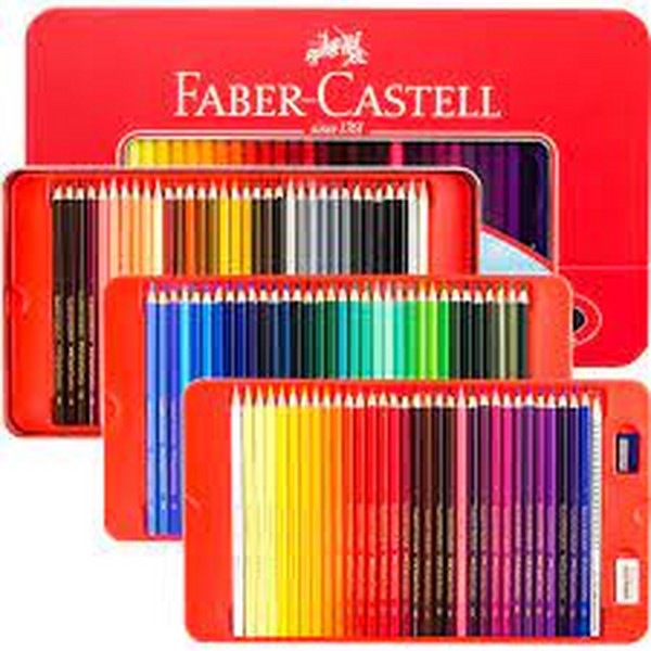 مداد رنگی 100 رنگ جعبه فلزی مدل کلاسیک اسکچ (Faber castell classic colour pencil sketch set) فابر کاستل