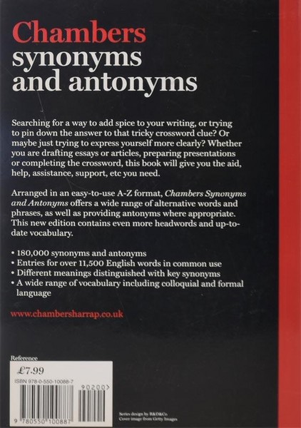 (دیکشنری سینونیمز اند انتونیمز چمبرز (گویش نو)   DICTIONARY OF SYNONYMS AND ANTONYMS CHAMBERS