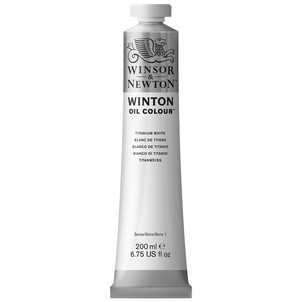 رنگ روغن 200 میل تیوپی سفید تیتانیوم تیتانیوم وایت ( TITANIUM WHITE) کد 8840010  مدل وینتون  (WINSOR WINTON OIL COLOUR TITANIUM WHITE ) وینزور